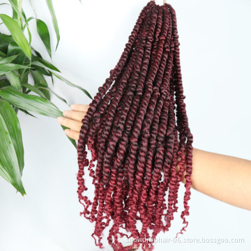 Julianna Hair Wholesale Price Pretwisted Kinky Long 22 Inch Pre Twisted 24 Inch Pre Passion Twist Crochet Braiding Hair